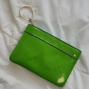 Kate Spade Lime Green Patent Leather Keychain Pouch